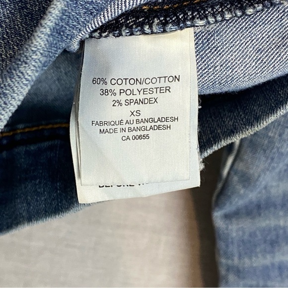 Insider Cropped Jean Jacket Sz XS Distressed - Picture 7 of 10